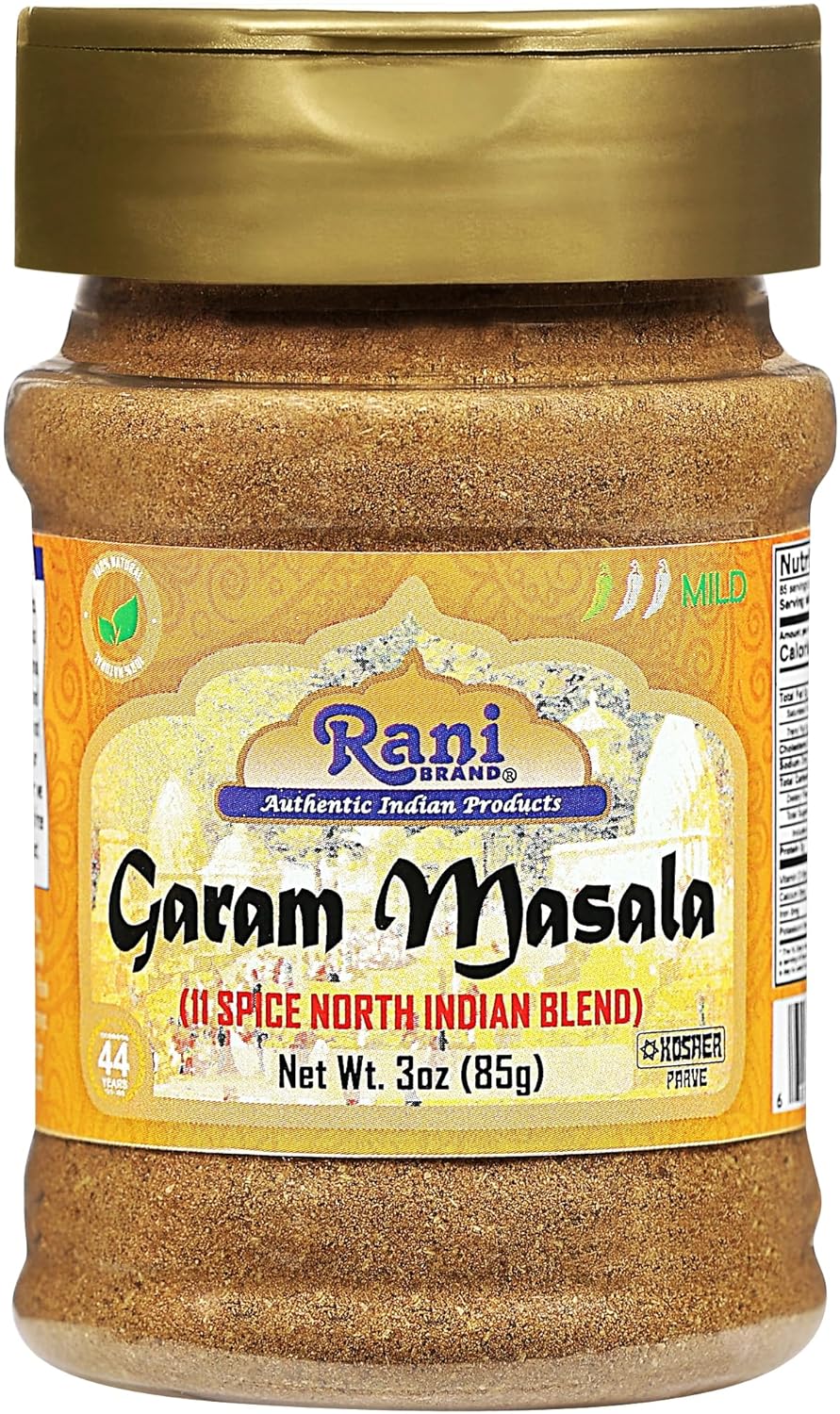 Rani Garam Masala Indian 11-Spice Blend 3oz (85g) PET Jar ~ All Natural, Salt-Free | Vegan | No Colors | Gluten Friendly | NON-GMO | Kosher | Indian Origin