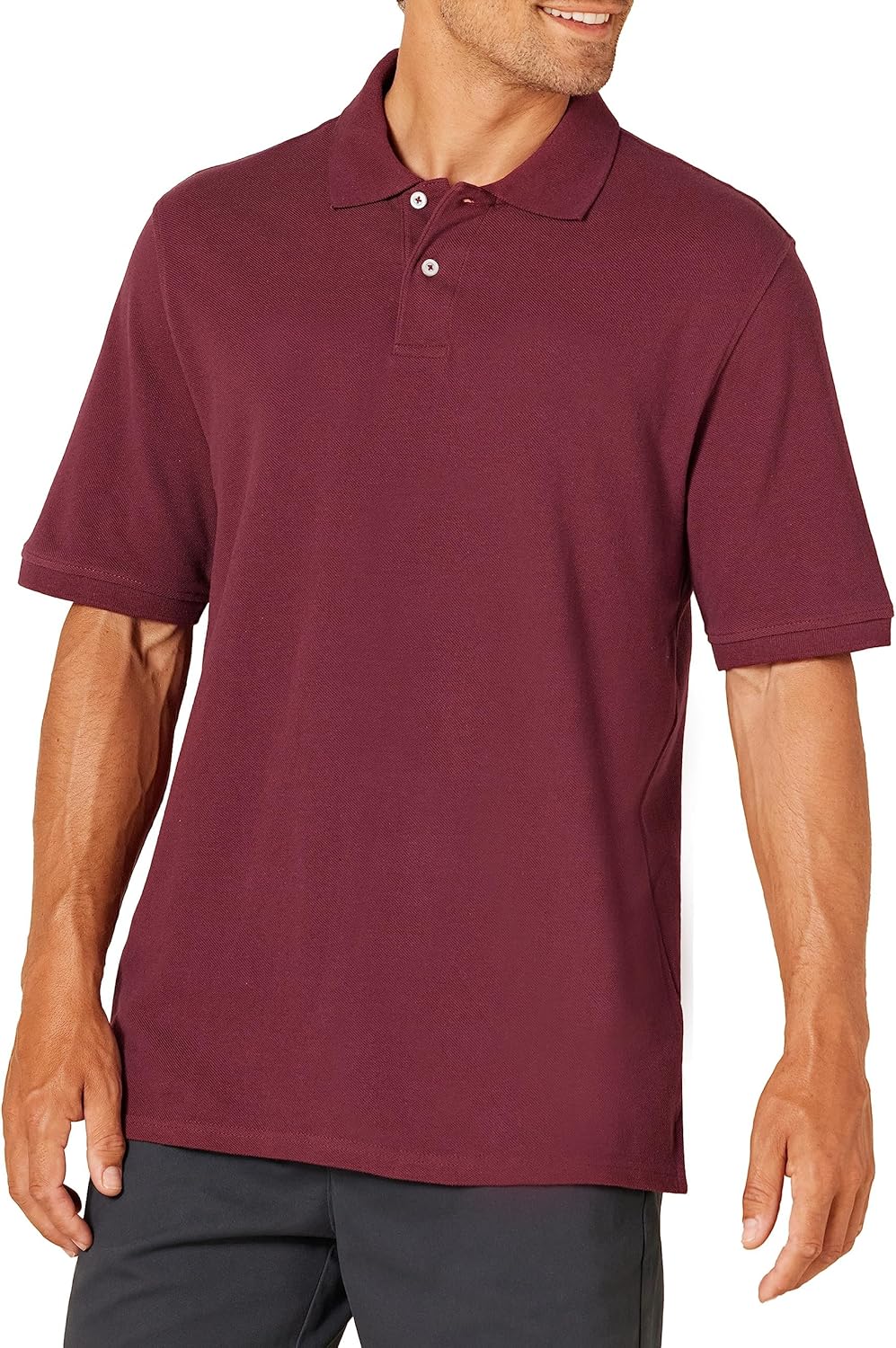 Amazon Essentials Men's Regular-Fit Cotton Pique Polo Shirt (Available in Big and Tall)