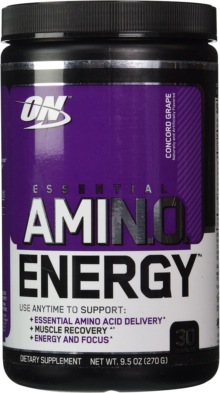 Optimum Nutrition Essential Amino Energy Concord Grape - 30 Servings, 9.5 oz
