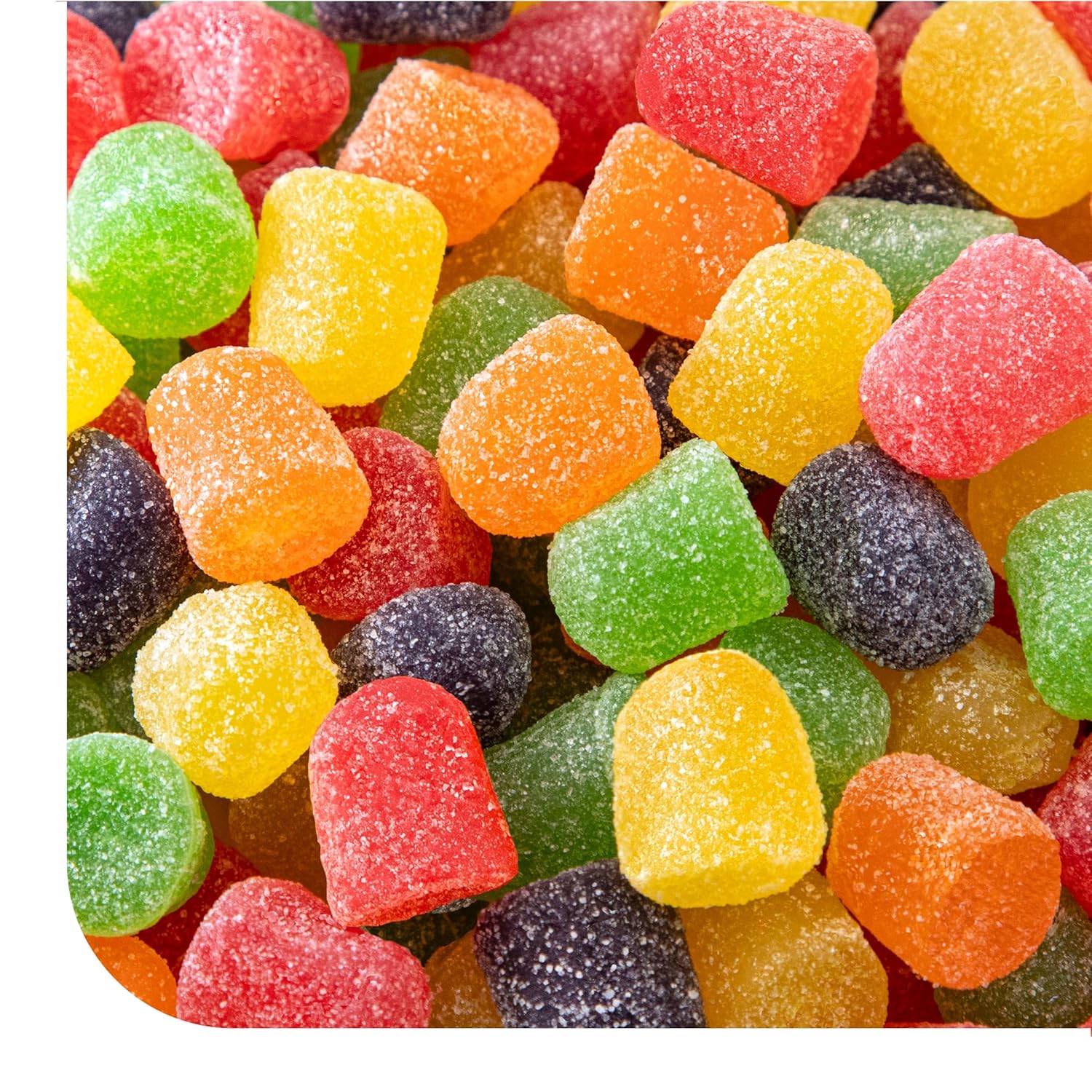 Gum Drops - 2 Pound Bulk Pack - Jelly Candy - Assorted Fruit Flavors - Christmas Candy for Holiday Snaking, Baking, and Gifting - Grape, Lime, Orange, Pineapple, and Strawberry