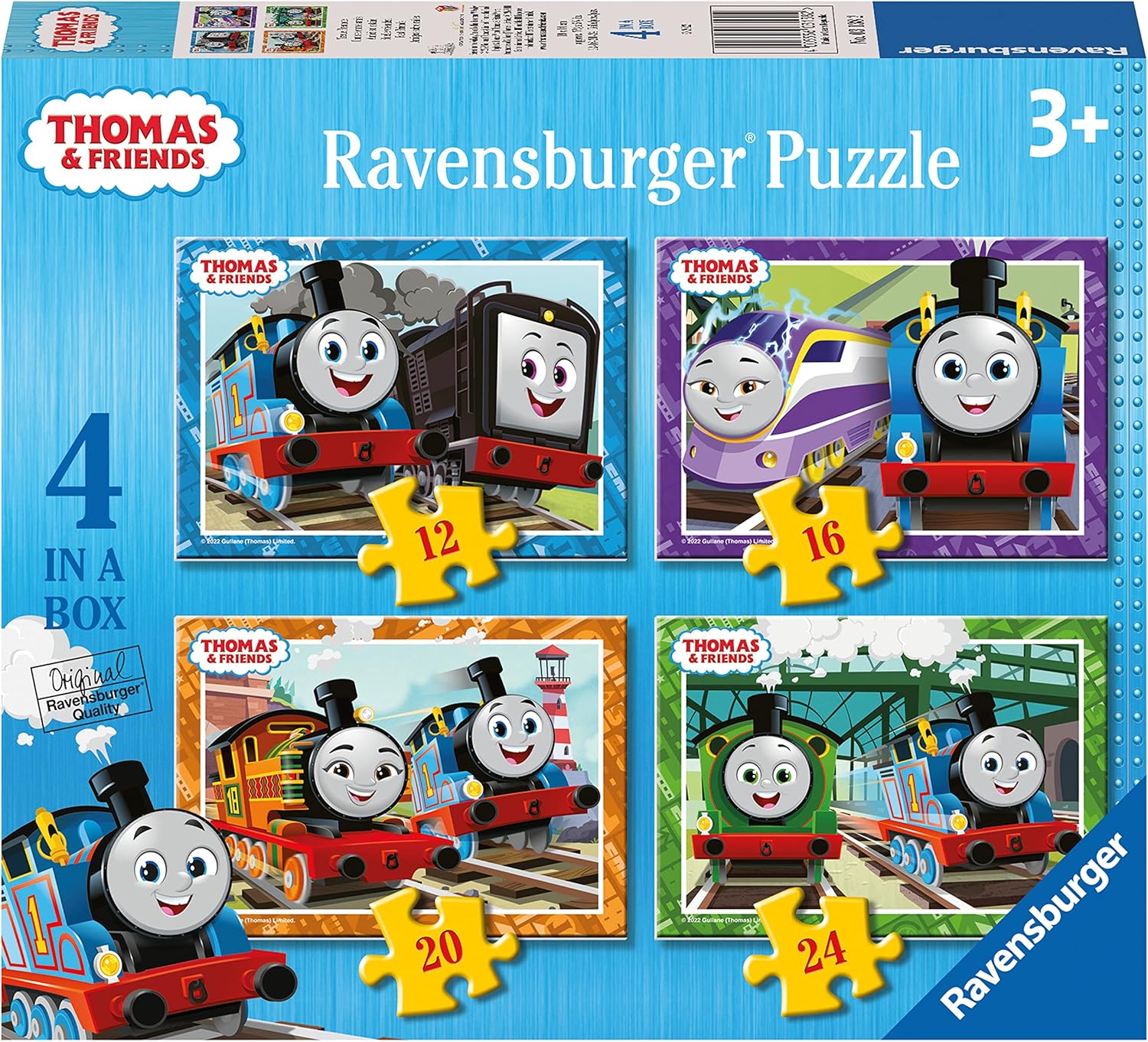 Ravensburger Thomas & Friends 4 in a Box Jigsaw Puzzles for Kids Age 3 Years Up - 12, 16, 20 & 24 Pieces - Educational Toys for Toddlers