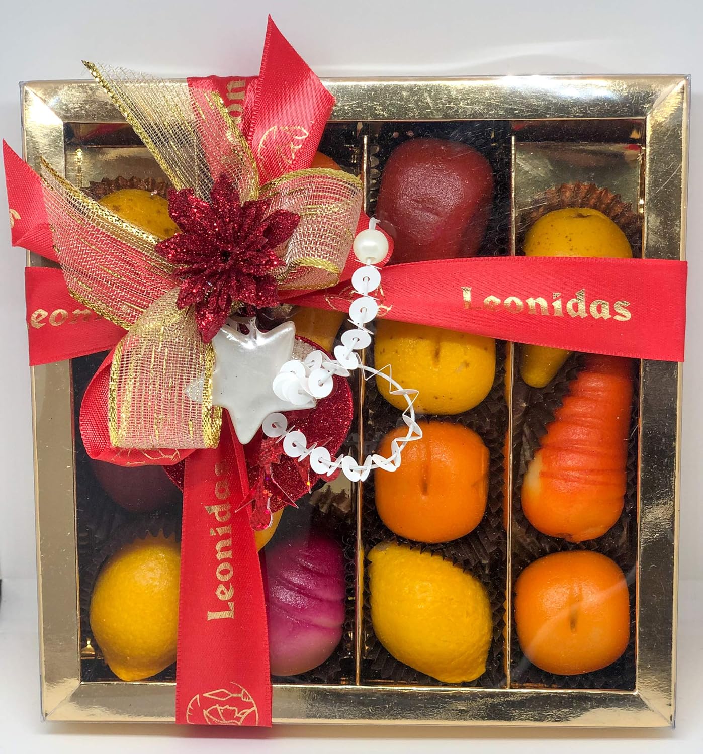 Leonidas Marzipan Fruits, Real Fruit Marzipan Large Fresh, 13 pc