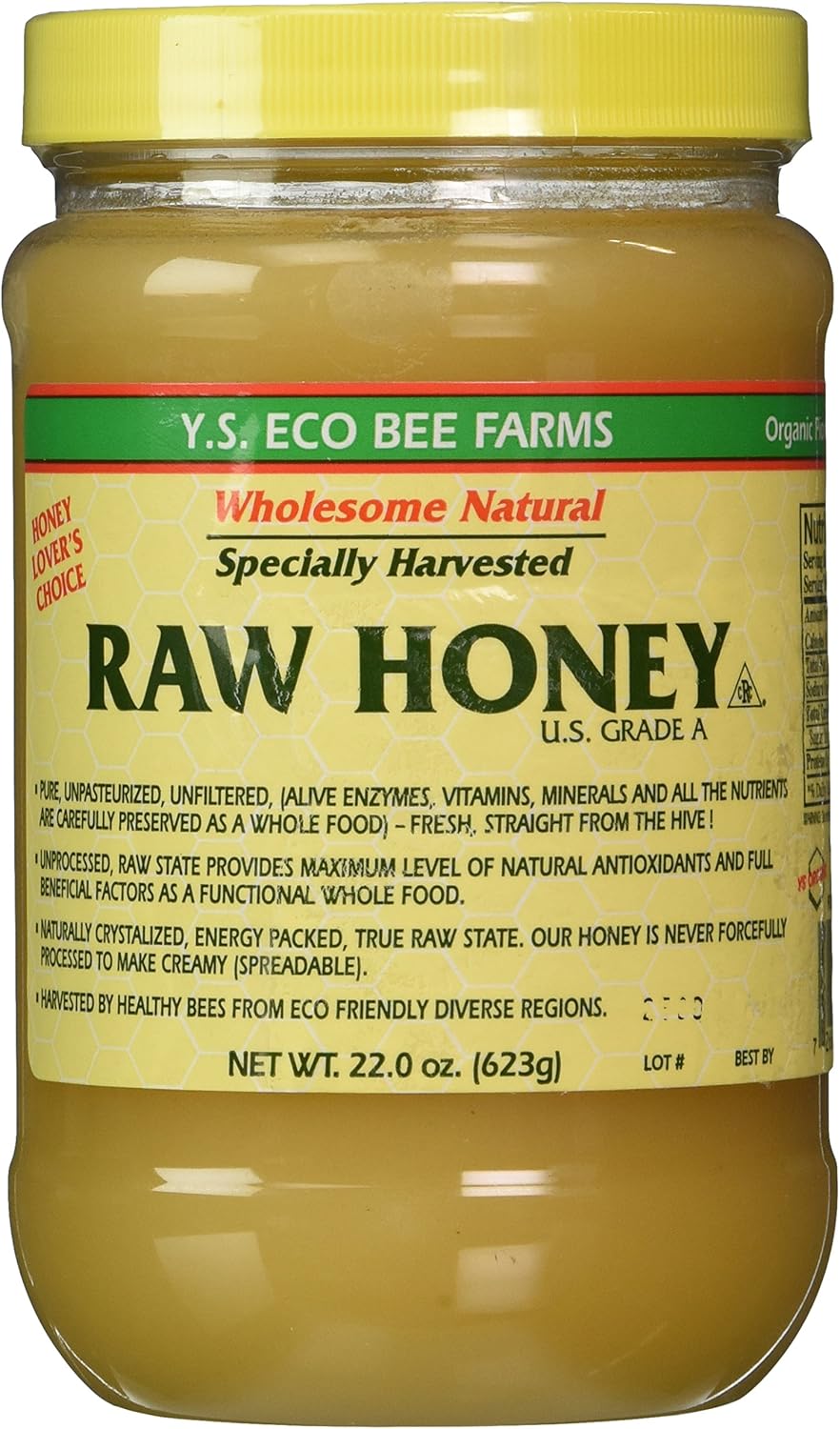 Y.S. Eco Bee Farms Raw Honey - 22 oz Pack of 3