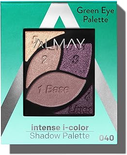 Almay Eyeshadow Palette, Longlasting Eye Makeup, Primer Enriched with Antioxidant Vitamin E, Hypoallergenic, 040 Green Eyes, 0.1 Oz