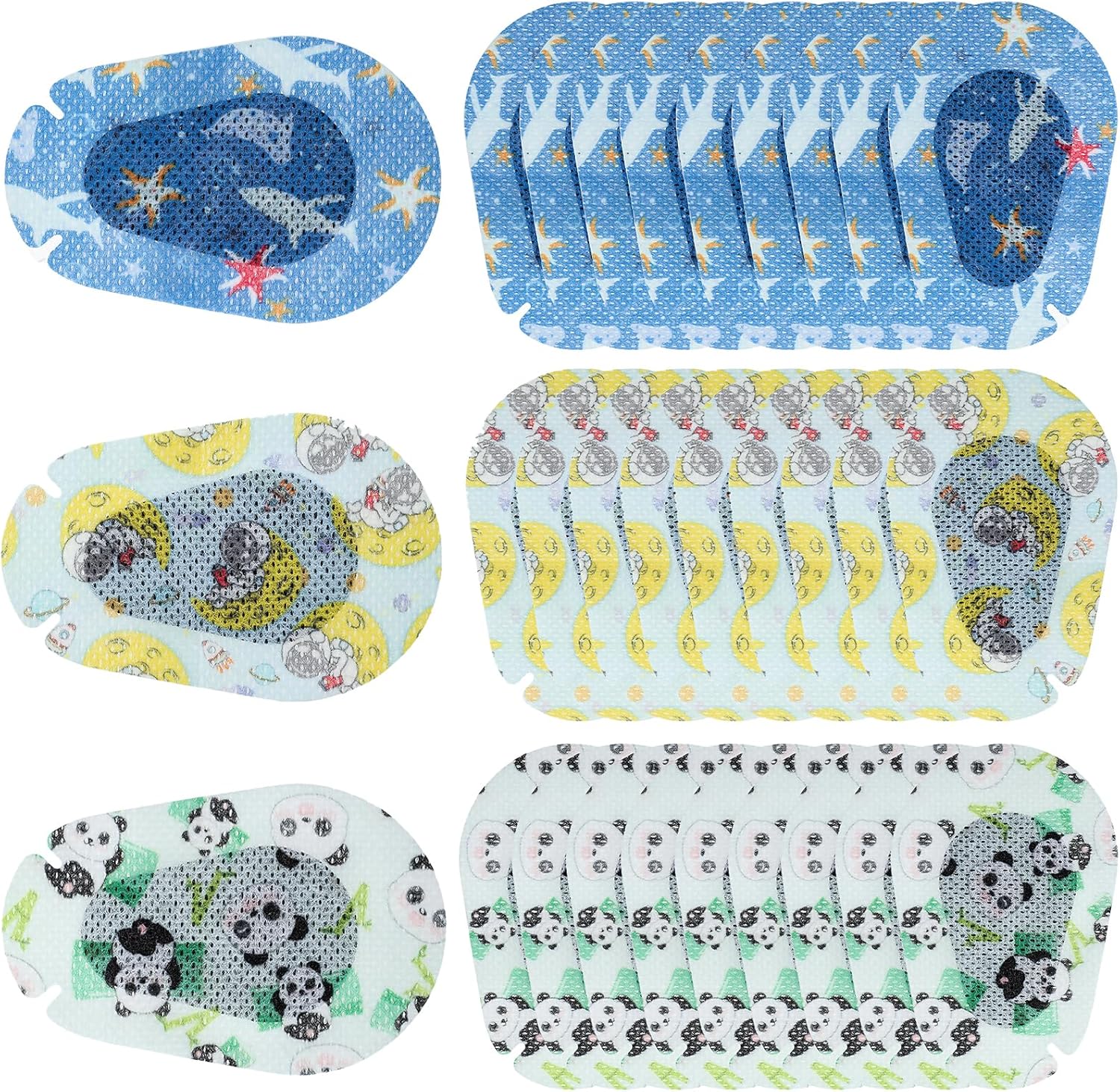 30Pcs Adhesive Eye Patches for Kids Breathable Toddler Eye Patches | 3 Styles Fun Animails Light Blocking Eye Bandage for Children with Lazy Eye