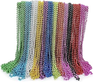 GiftExpress 144 pack Mardi Gras Beads Necklaces Bulk, Mardi Gras Beads Necklaces Assortment, Throw Beads in Bulk, Gasparilla beads, Mardi Gras Parades Necklaces