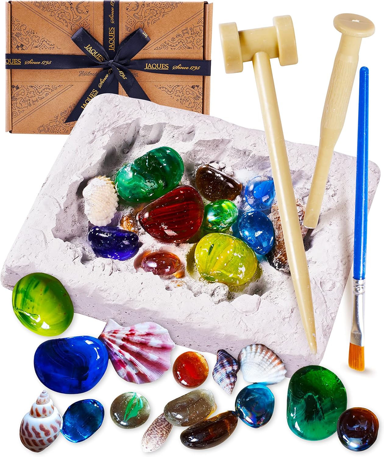 Jaques of London Gemstone Dig Kit | Girls Toys Age 3 4 5 6 | Gem Stones Set for Kids | Gem Dig Kit | Since 1795
