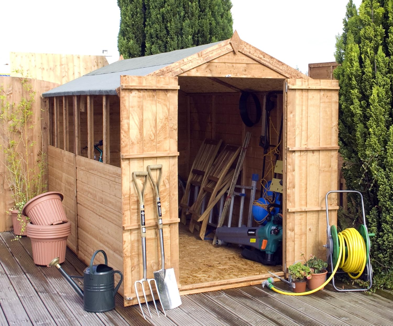 6ft W x 10ft D Wooden Storage Shed