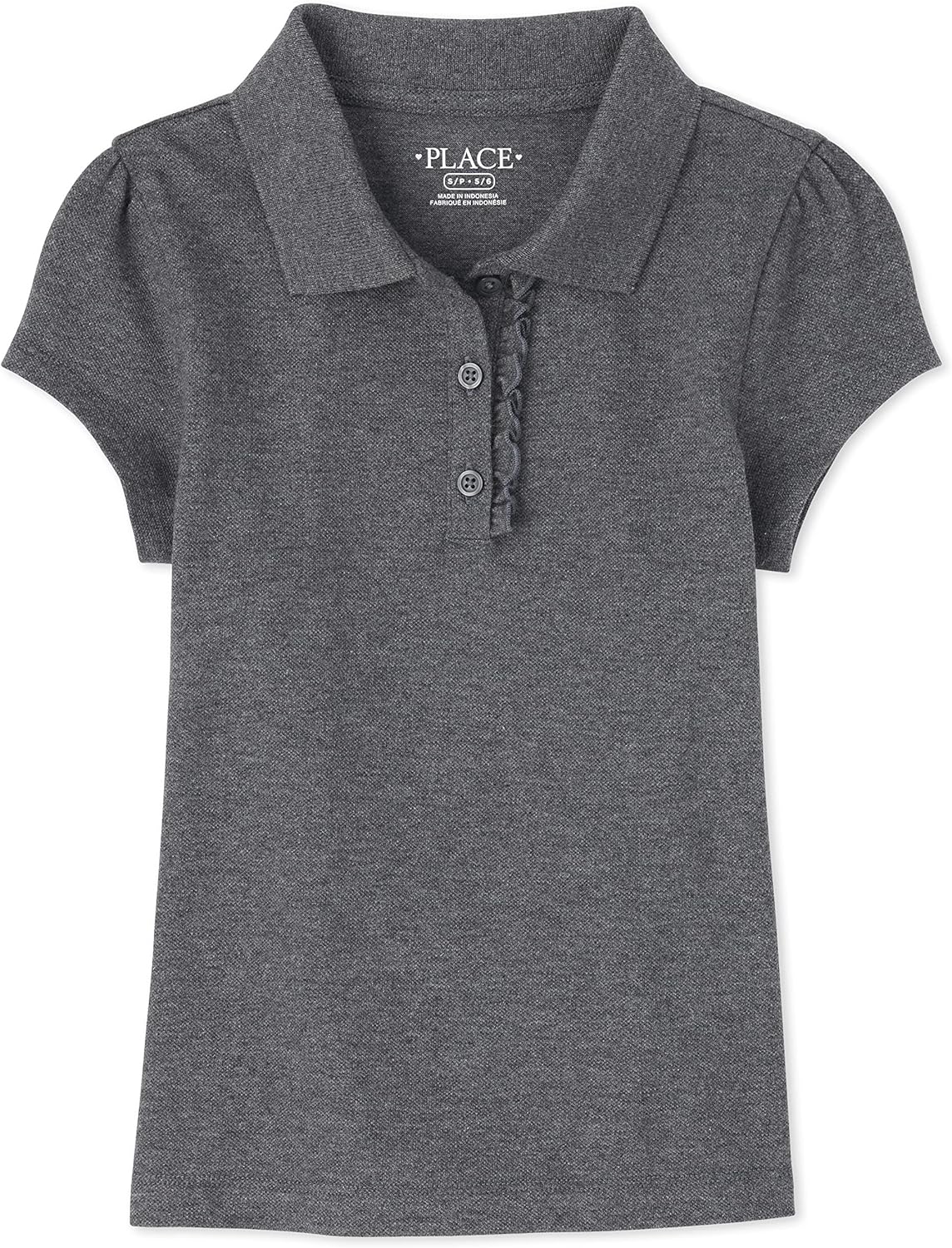 The Children's Place Girls' Short Sleeve Ruffle Pique Polo