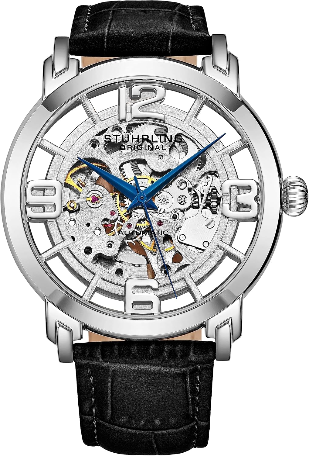 Stuhrling Original Skeleton Mens Automatic Dress Watch Winchester 44MM