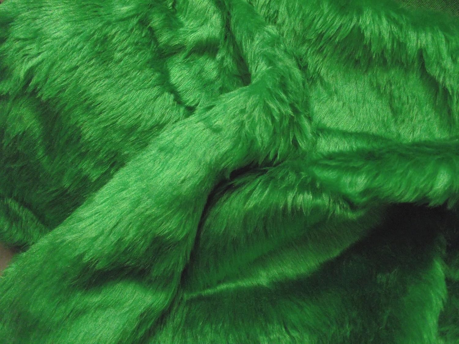 Plain Fun Faux Fur Fabric Material Emerald Green, 1Mtr - 150cmx100cm