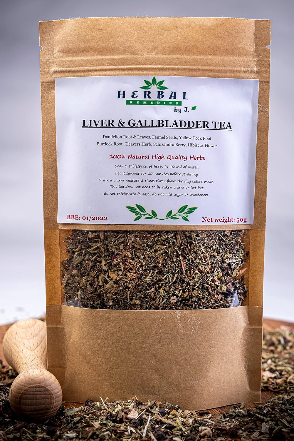 Liver Tea Detox Cleanse Pure Loose Blend - Herbal Blend to Eliminate toxins from The Liver and Body/Weight Loss Support / /Herbal Remedies by J. 50g