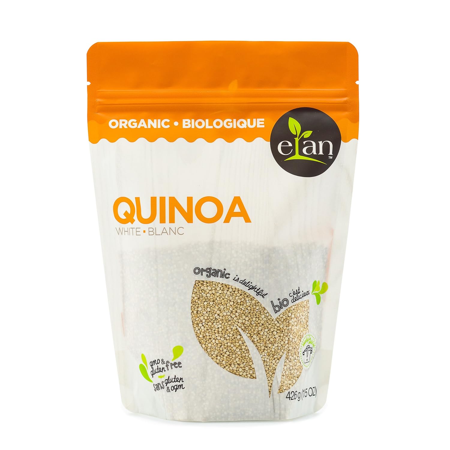 ELAN Organic White Quinoa 15 oz, Non-GMO, Vegan, Gluten-Free