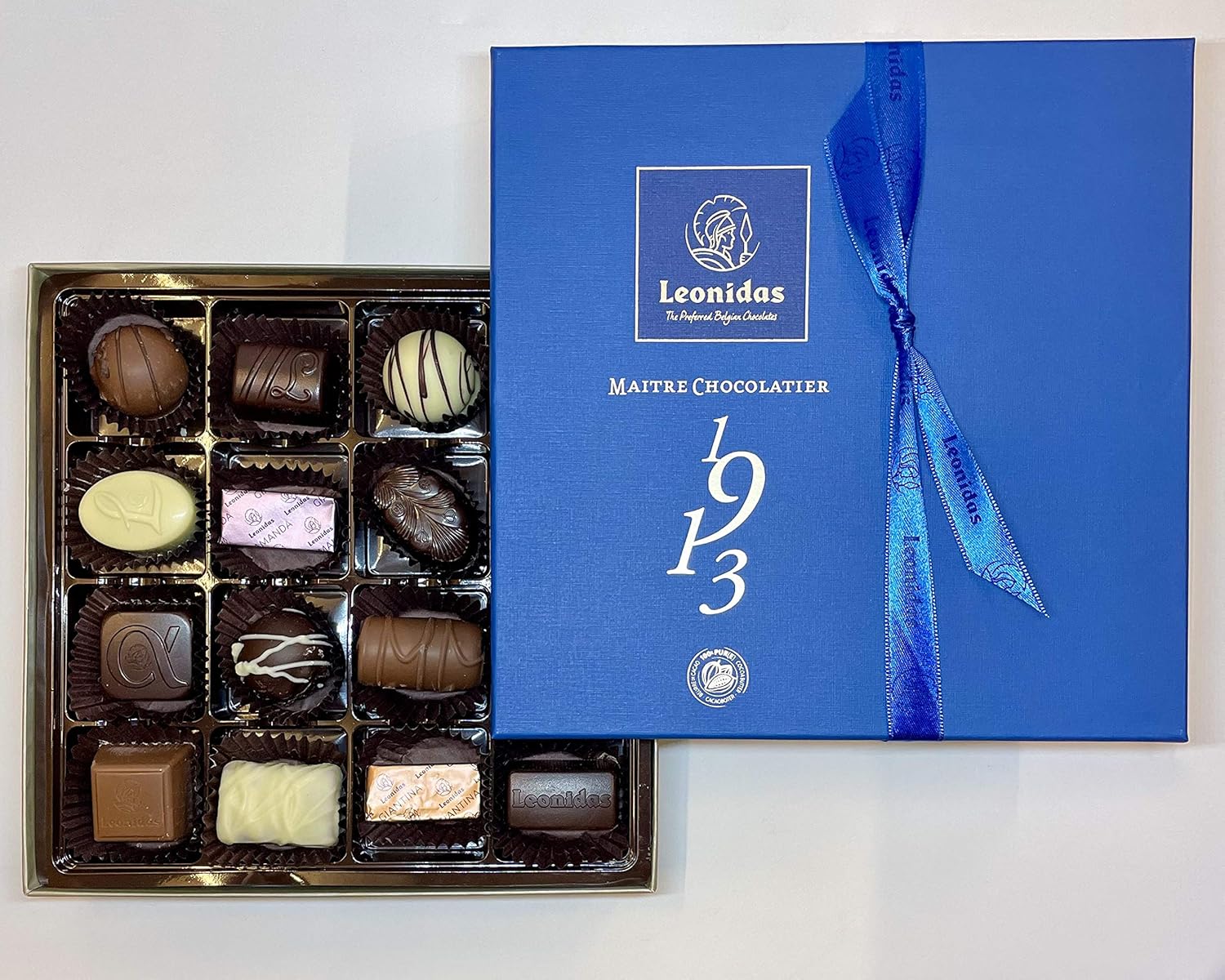 Leonidas Belgian Chocolates: General Assortment Blue Box 16 pc, 245g (Approx)
