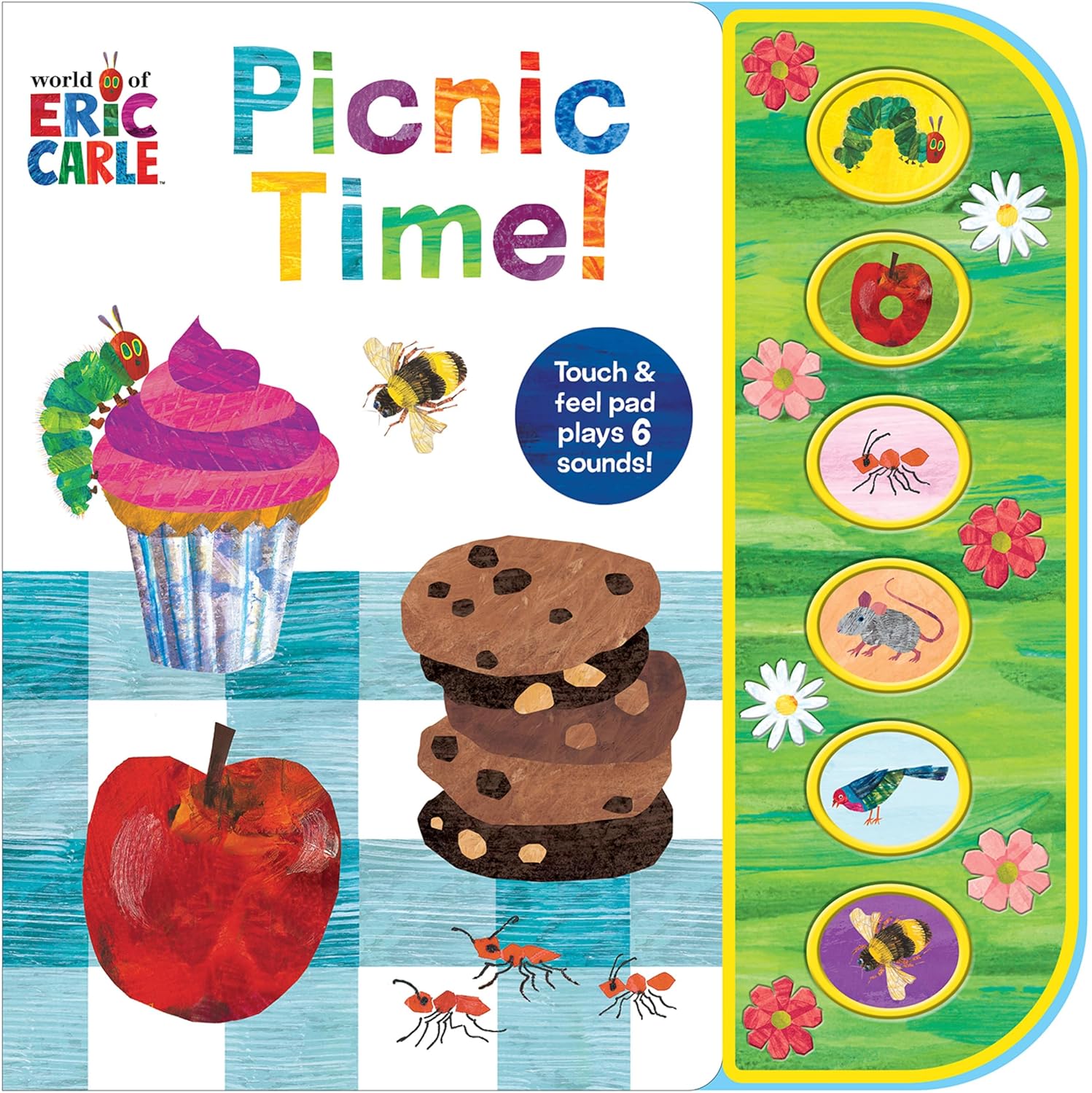 World of Eric Carle, Picnic Time! - Touch & Feel Textured Sound Pad for Tactile Play - PI Kids
