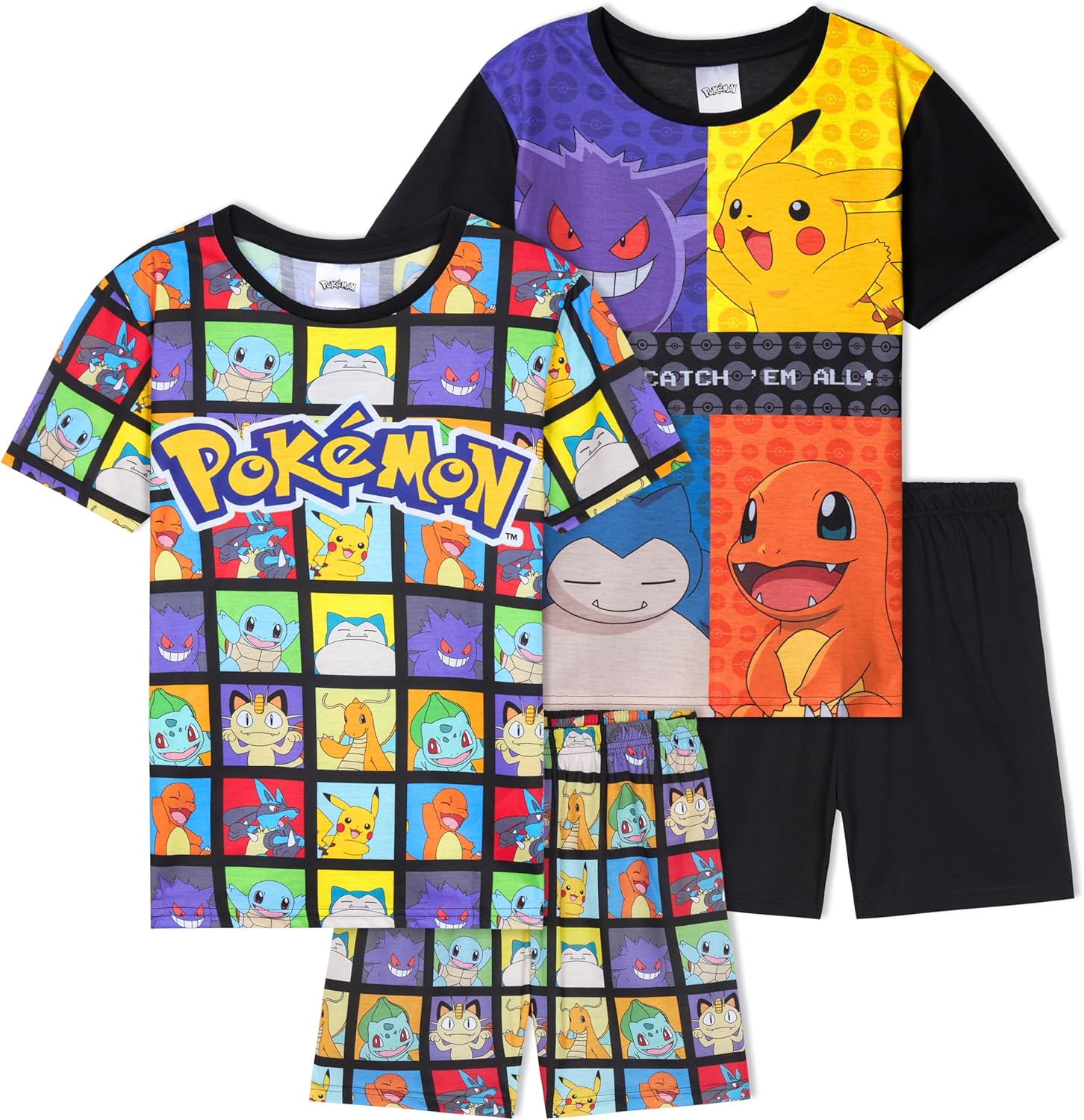 Get Trend PJs Boys 2 Pack Pyjamas Set Short Sleeve Kids Teenagers Lounge Sets Nightwear Soft Comfy Sleepwear Boys Gifts