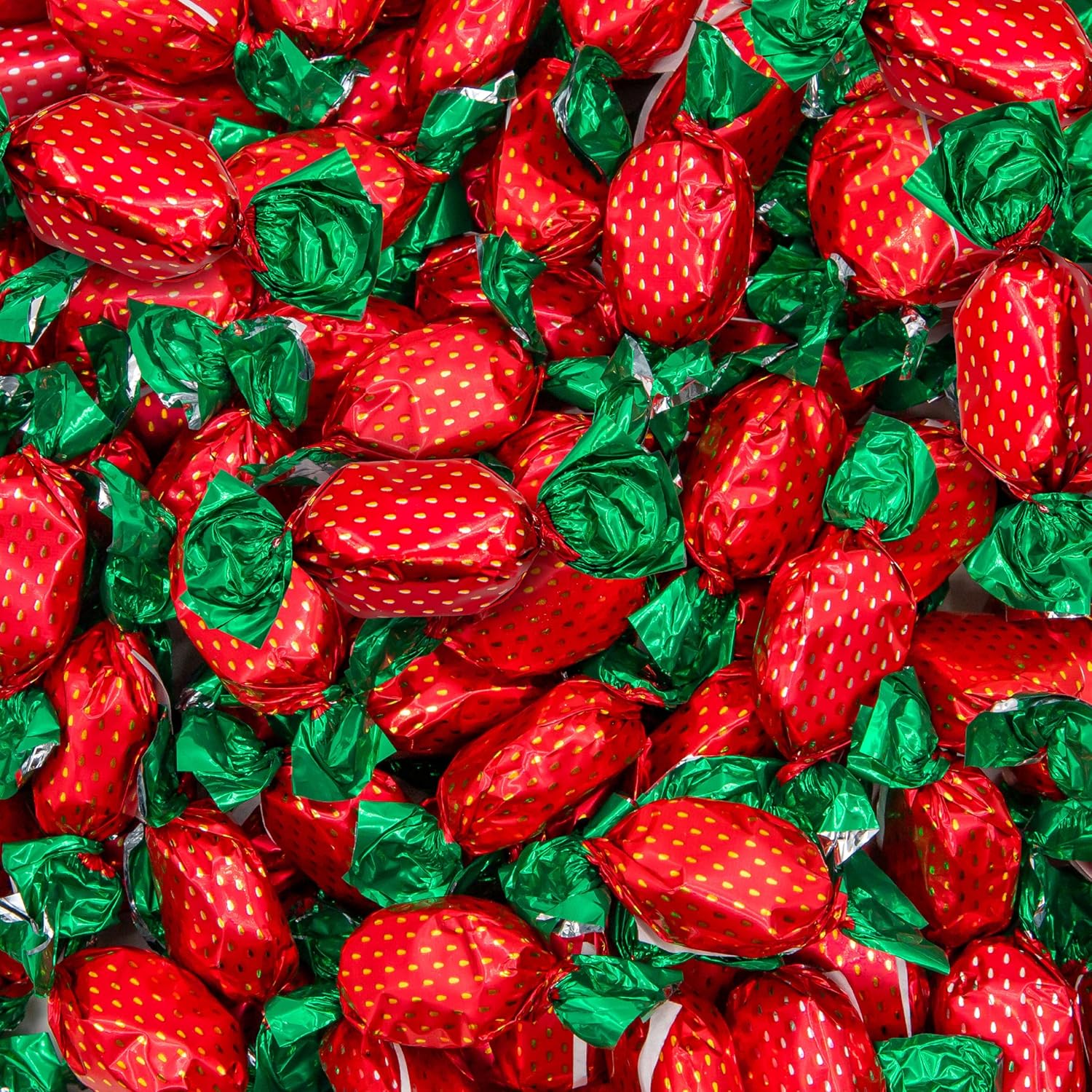 Strawberry Bon Bons Candy | 2 Pound Bag | Individually Wrapped Old Fashioned Hard Candies | Filled Retro Candy for Buffets, Party Favors, Reception & Office Jars