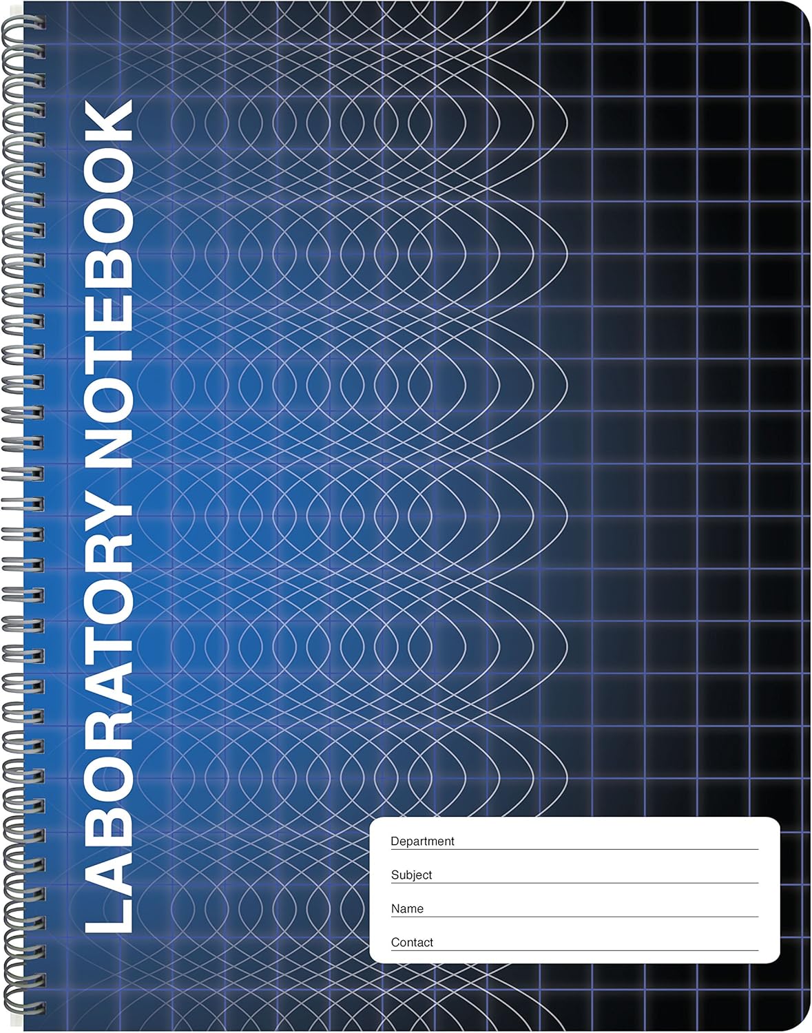 BookFactory Computation Lab Notebook - 100 Pages (9 1/4'' X 11 3/4'') - Scientific Grid Pages, Durable Translucent Cover, Wire-O Binding (COMP-100-CWG-A-(Lab))