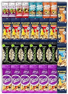Niro Gift Basket Assortment | Individual Nuts Snack Packs, Trail Mix Individual Packs Bulk - 30 Packs Mix Nuts Kit - Salted Cashews, Roasted & Unsalted Almonds