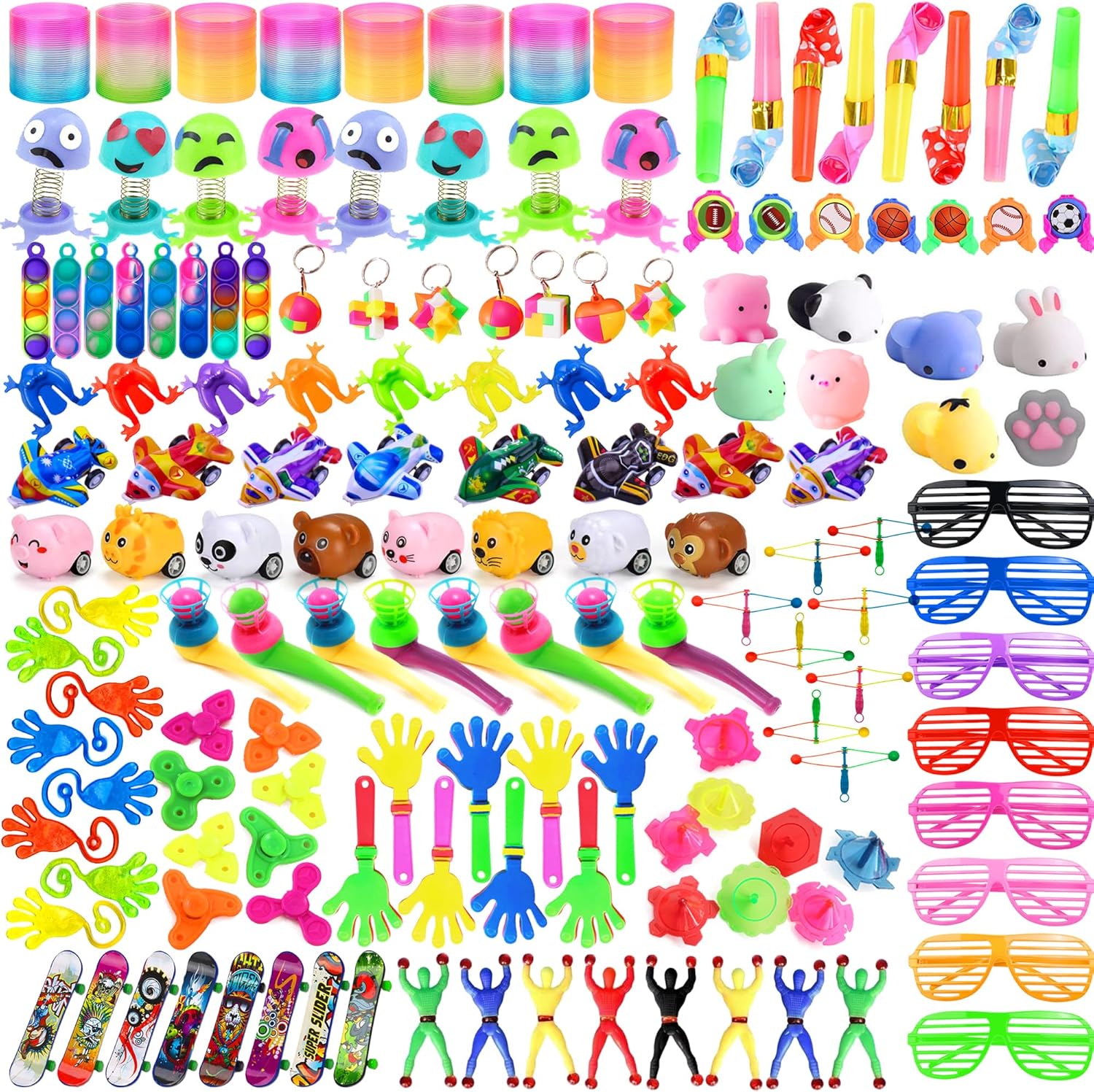 Lubibi 160PCS Party Bag Fillers For Kids Unisex，Fidget Toys Party Supplies，Party Favors Toys Gift For Kids Birthday Party Goody Bag Box Pinata Stocking Fillers Game Prizes, Classroom Rewards