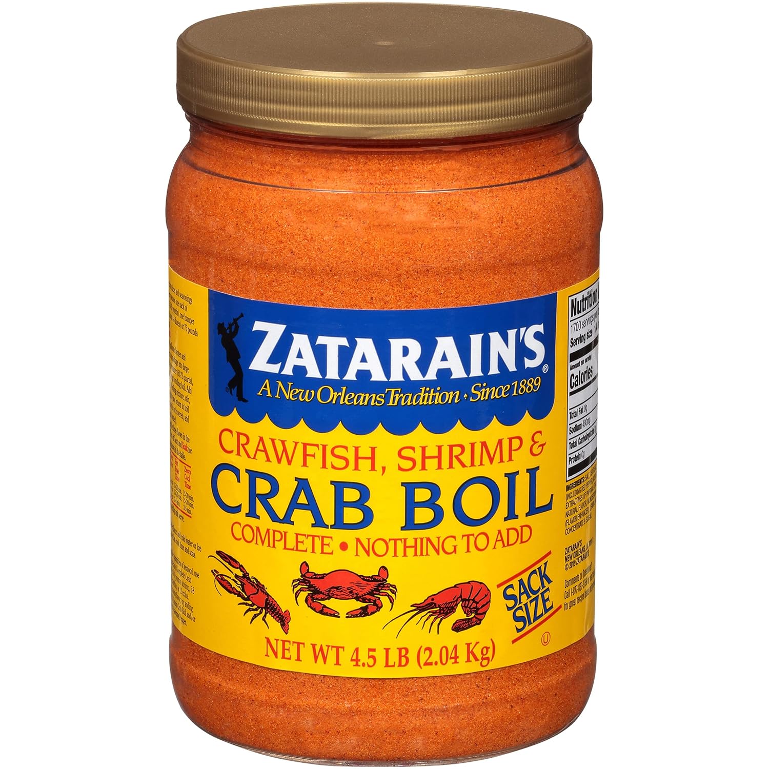 Zatarain's Crawfish, Shrimp & Crab Boil, 4.5 lb