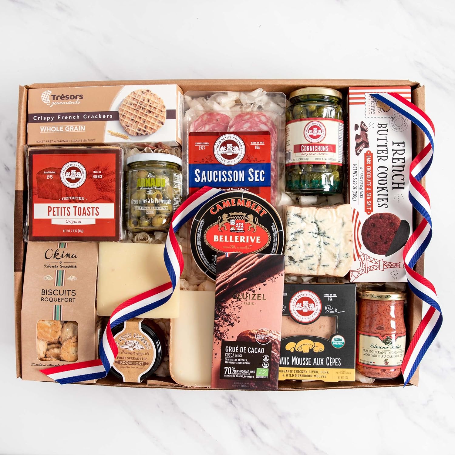 igourmet French Gourmet Premier Gift Basket - A French Cuisine Lover's Dream Gift Box Featuring French Cheeses, Meats, and delicacies.