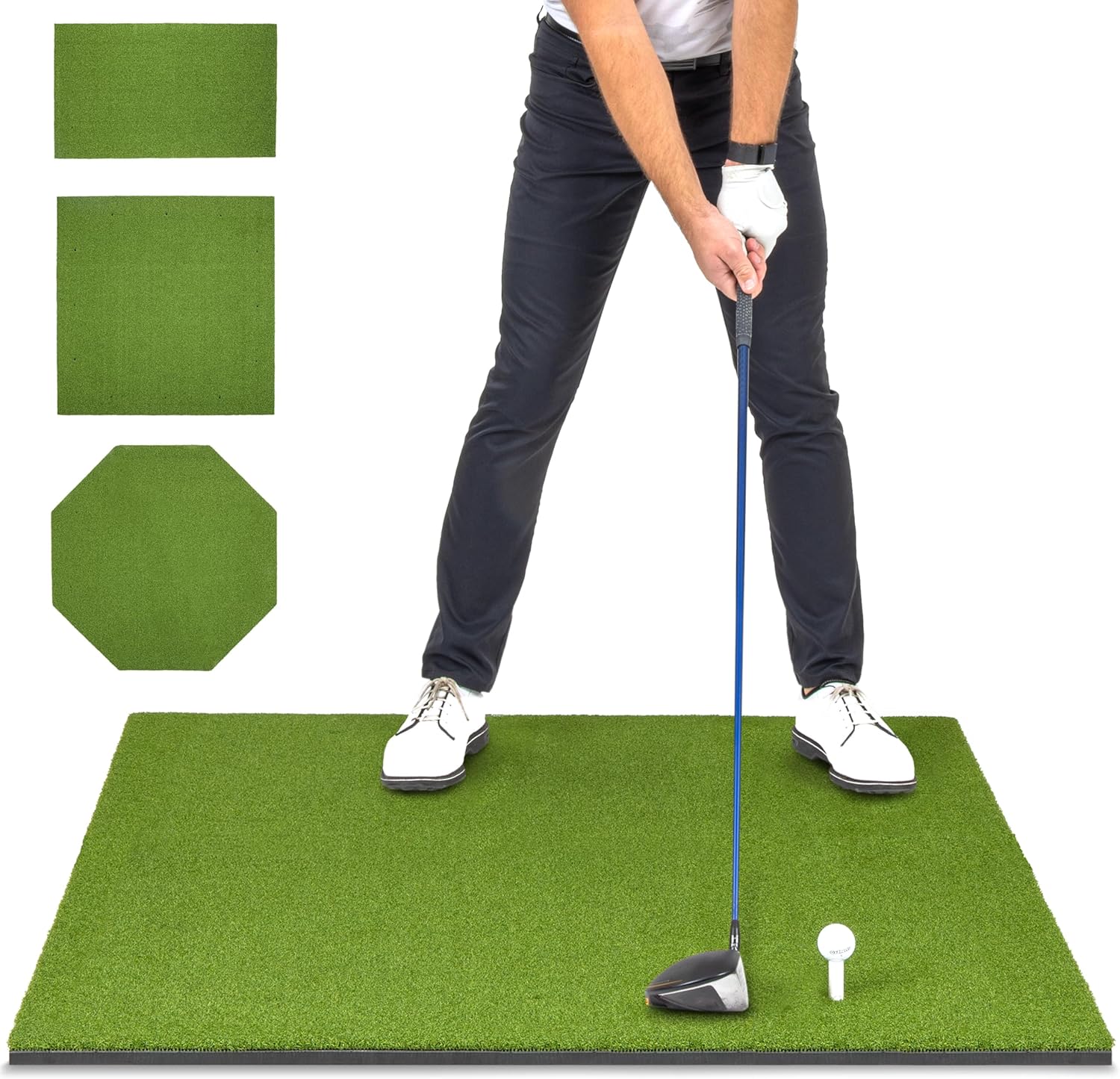 GoSports Elite Golf Hitting Mats for Indoor/Outdoor Practice – Choose Size – Turf Driving Range Mats for Golf Simulators and Practice