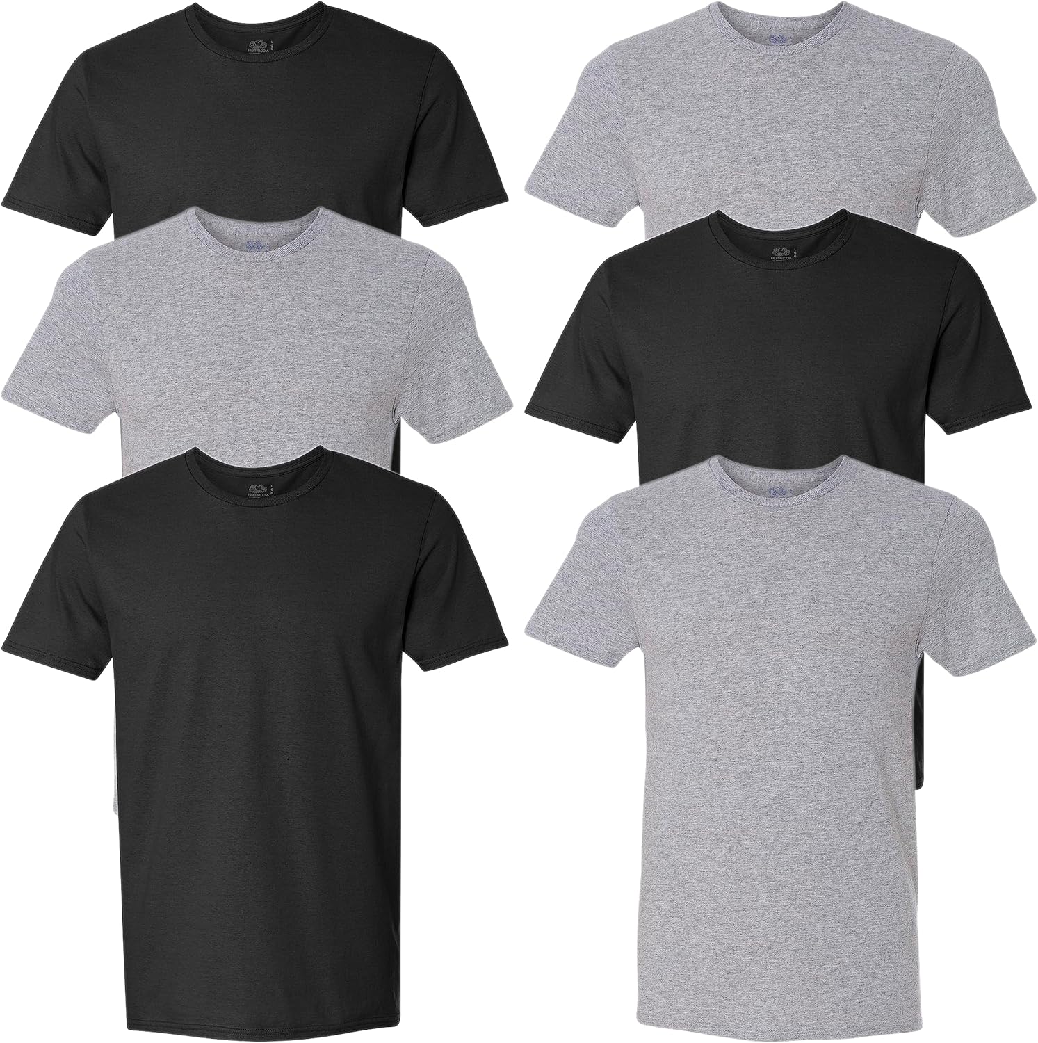 Fruit of the Loom Men's Crew Tee Undershirts, Moisture Wicking & Tag Free, Also Available in Big & Tall