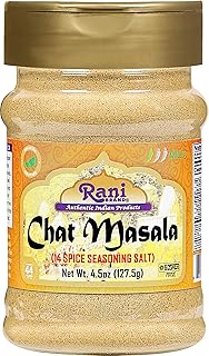 Rani Chat Masala (14 Spice Seasoning Salt) Tangy Indian Seasoning 4.5oz (127.5g) PET Jar ~ All Natural | No MSG | Vegan | No Colors | Gluten Friendly | NON-GMO | Kosher | Indian Origin