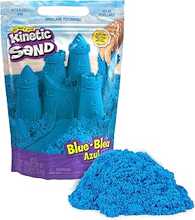 Kinetic Sand, 2.5lbs Blue Play Sand in Resealable Bag, Moldable Sensory Toys, Christmas Gifts for Kids Ages 3+