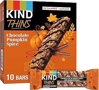 KIND THINS Chocolate Pumpkin Spice with Almonds & Peanuts, Gluten Free, 100 Calorie, Healthy Snacks (Pack of 1, 10 Count Total)