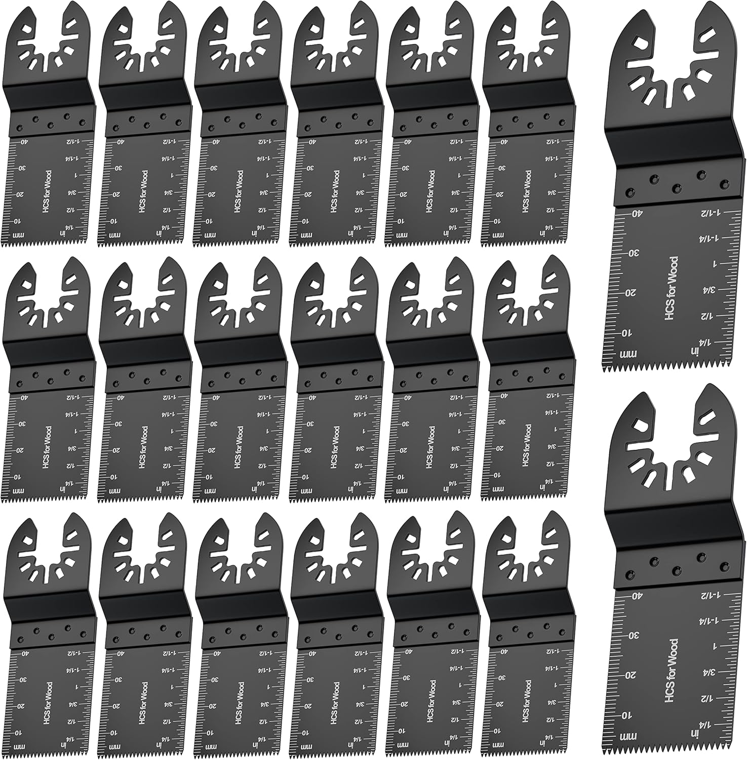 KINGARDEN 20Pcs 35mm Multi Tool Blades Oscillating Saw Wood Cutter Universal Quick Release Accessories Compatible with DeWalt Bosch FEIN Makita Multimaster Dremel