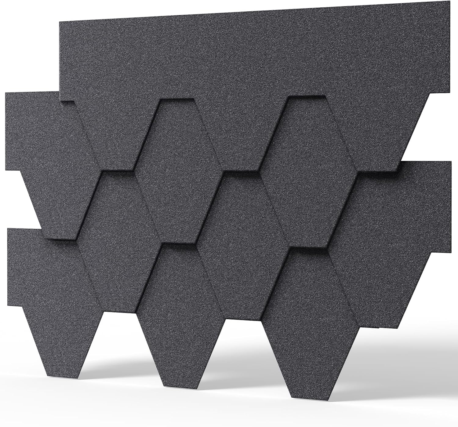 INMOZATA 18 Pieces Roof Shingles, 2.61sqm Asphalt Roof Shingles Self-Adhesive Roofing Felt Tiles for Shed Roofs, Weather Resistant Heavy Duty Roofing Tiles, Polygon Roof Tiles, Grey