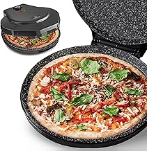 Countertop Pizza Maker, 1450W Mini Pizza Oven, Pizza Maker Oven With 12″ Non-Stick Ceramic Plate, Indoor Electric Pizza Oven for Crepes, Pancakes - Black