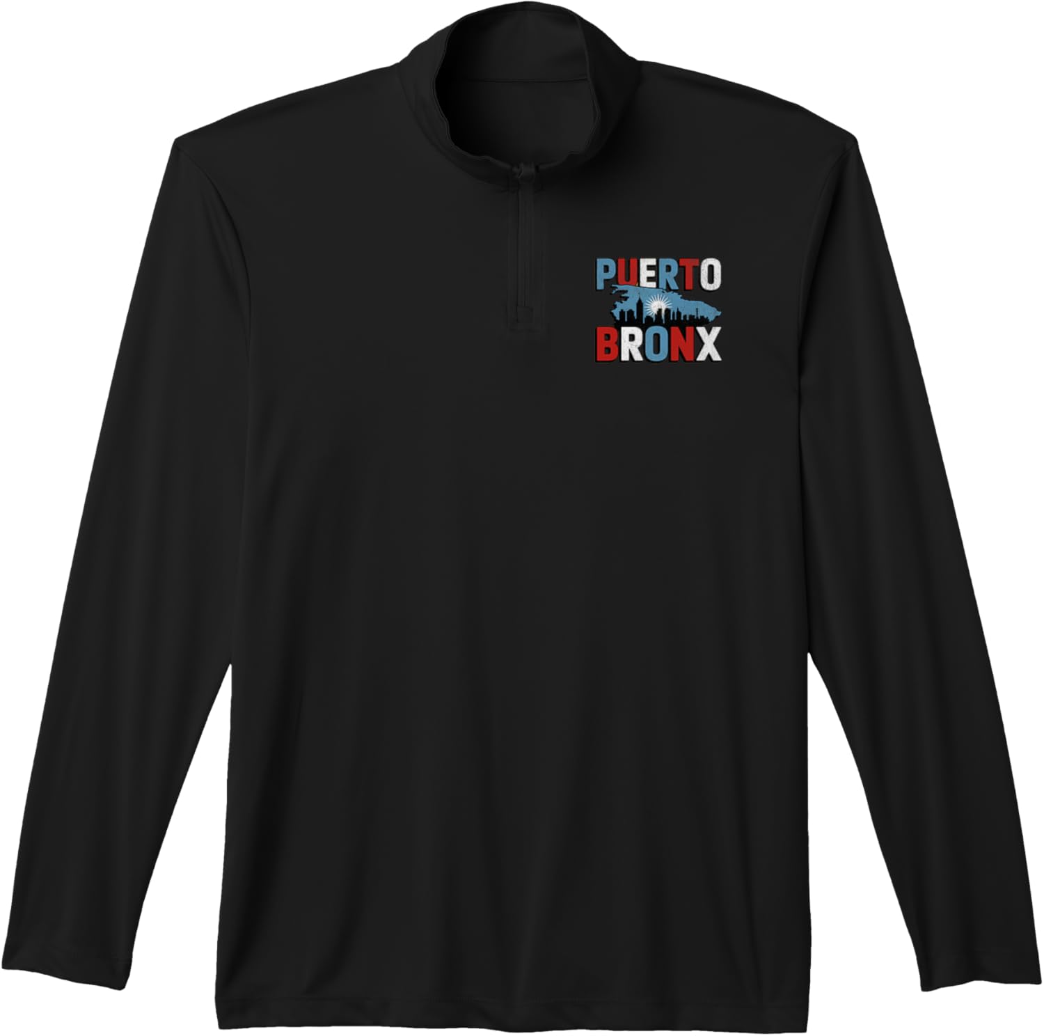 Puerto Bronx Skyline Nuyorican Boricua Urban PR Streetwear Performance Quarter-Zip Top