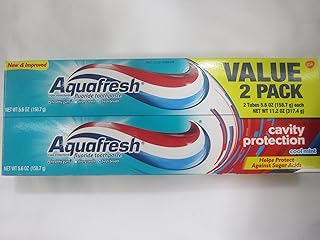 Aquafresh Cavity Protection Flouride Toothpaste, 2 Pack, Cool Mint, 5.6 oz