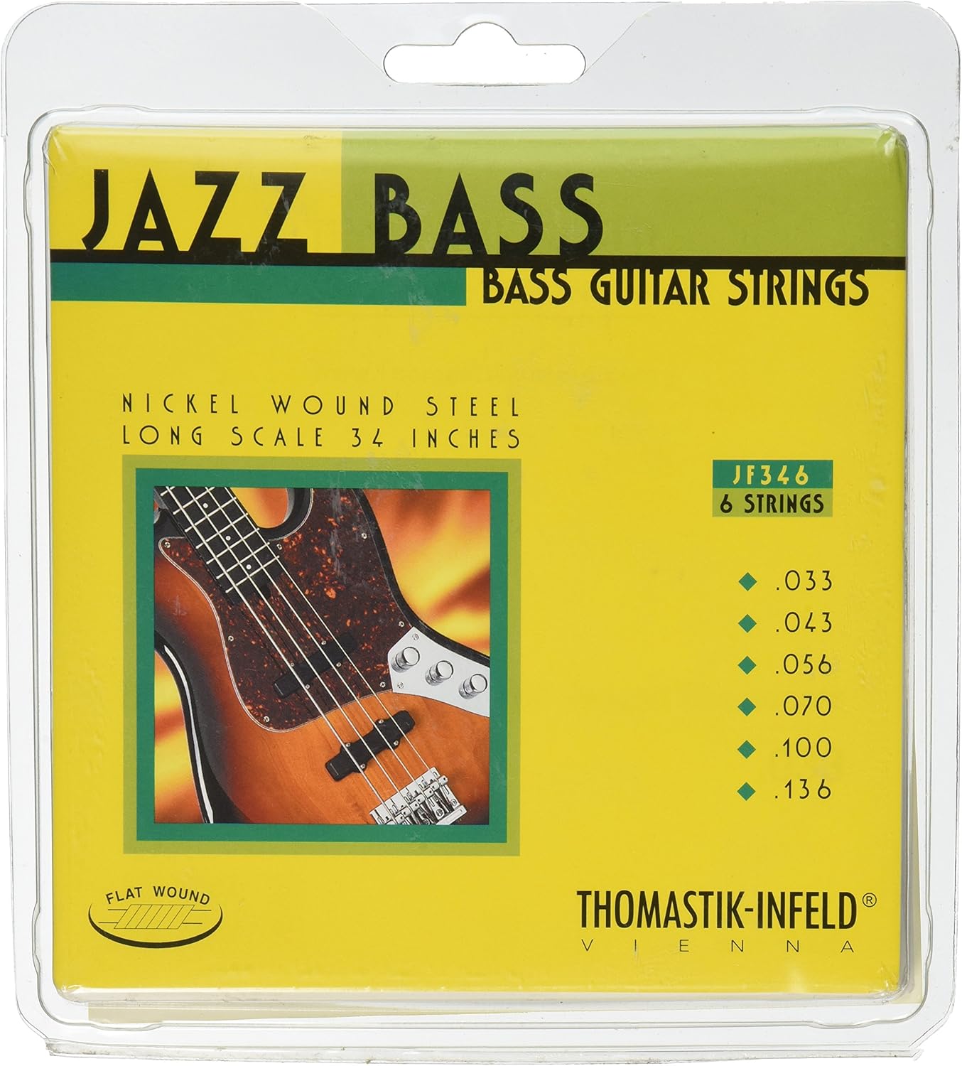 Thomastik Strings for Electric Bass Jazz Bass Flat Wound Set JF346 6-string long scale 34"