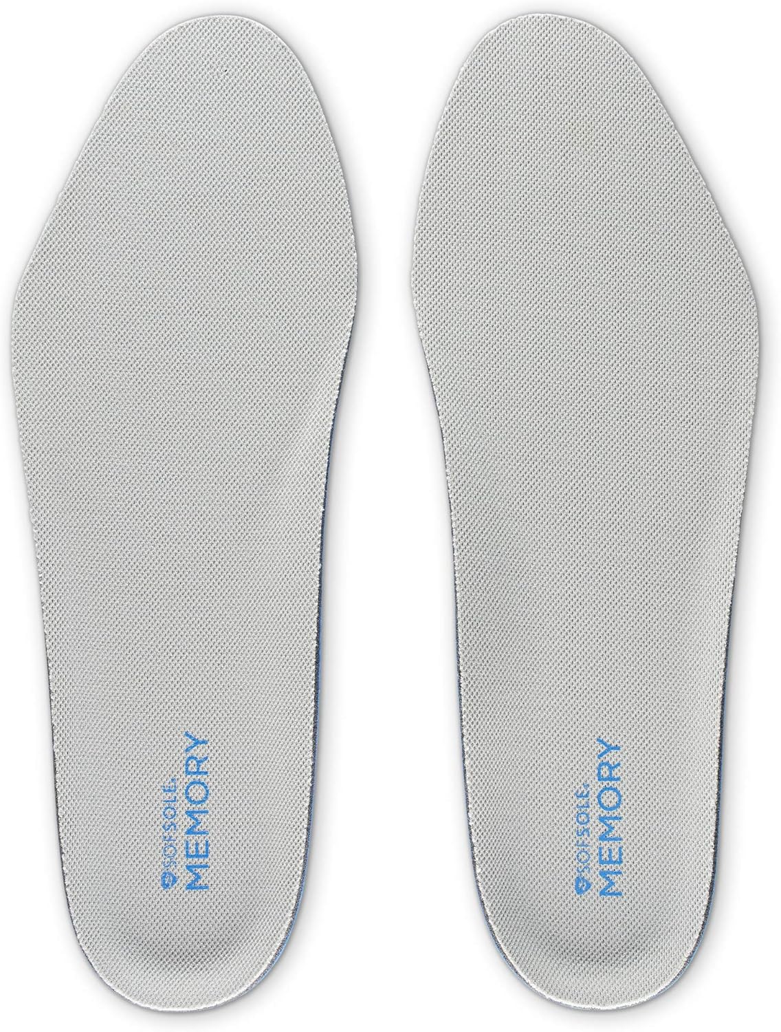Sof Sole Memory Insole - High-Density Polyurethane for Durability, Flexible and Slim Fit, Treated Top Cover to Prevent Odour, Moulds to Foot Shape for Comfort