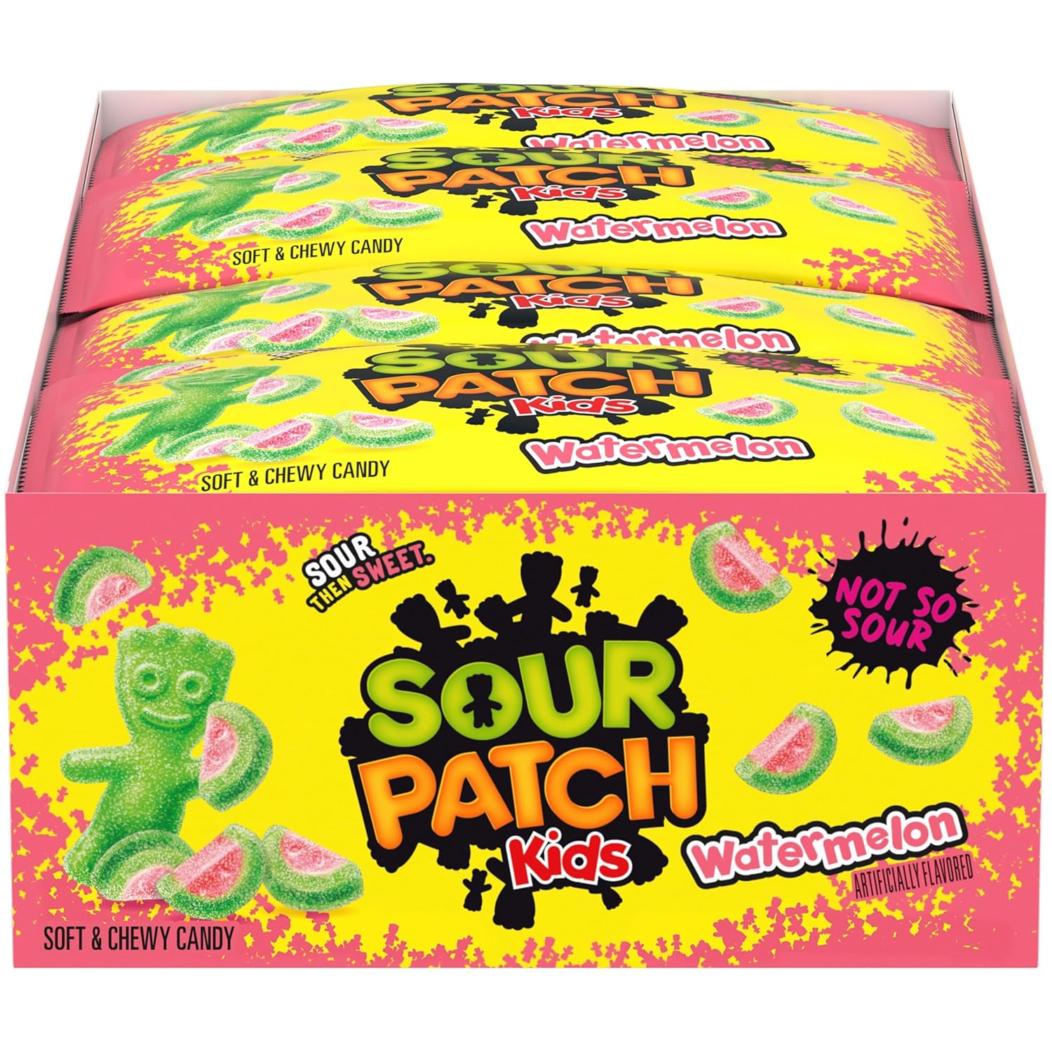 SOUR PATCH KIDS Watermelon Soft & Chewy Candy, Bulk Candy, 24 - 2 oz Bags