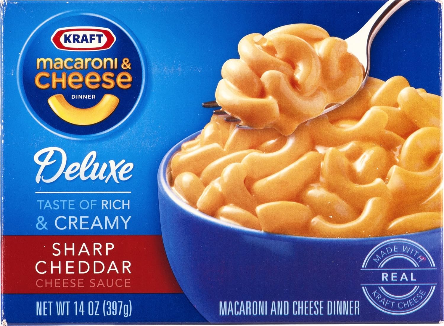Kraft Deluxe Sharp Cheddar Macaroni & Cheese Dinner (14 oz Box)