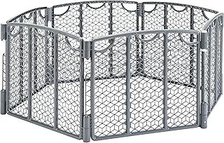 Evenflo Versatile Play Space Adjustable Play Area, 6-Panel (Cool Gray)