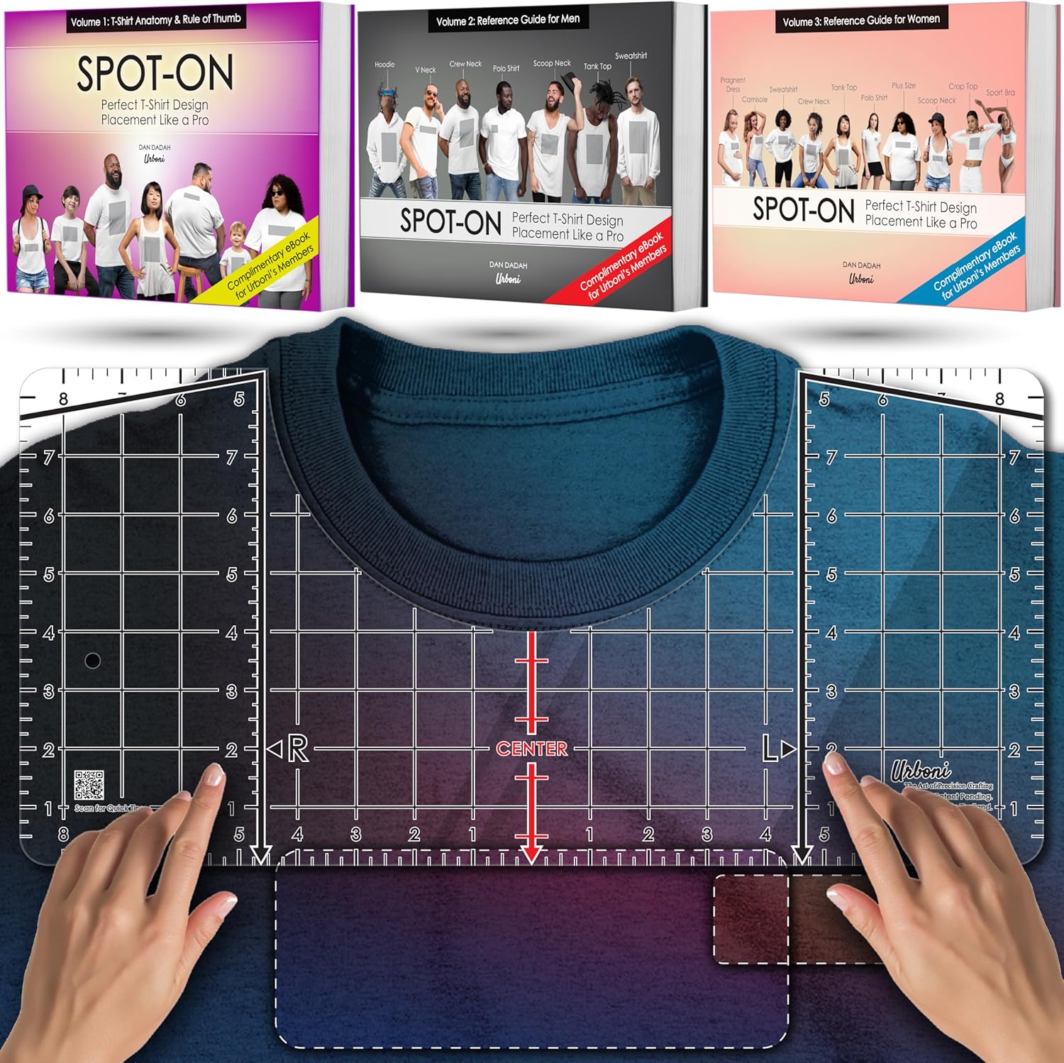 (2025 Upgrade - XL Size) Tshirt Ruler Guide Vinyl Alignment - Shirt Measurement Tool Placement Center Design, DTF Template, Left Chest Logo, Accessories for Cricut, Heat Press Sublimation Iron on HTV