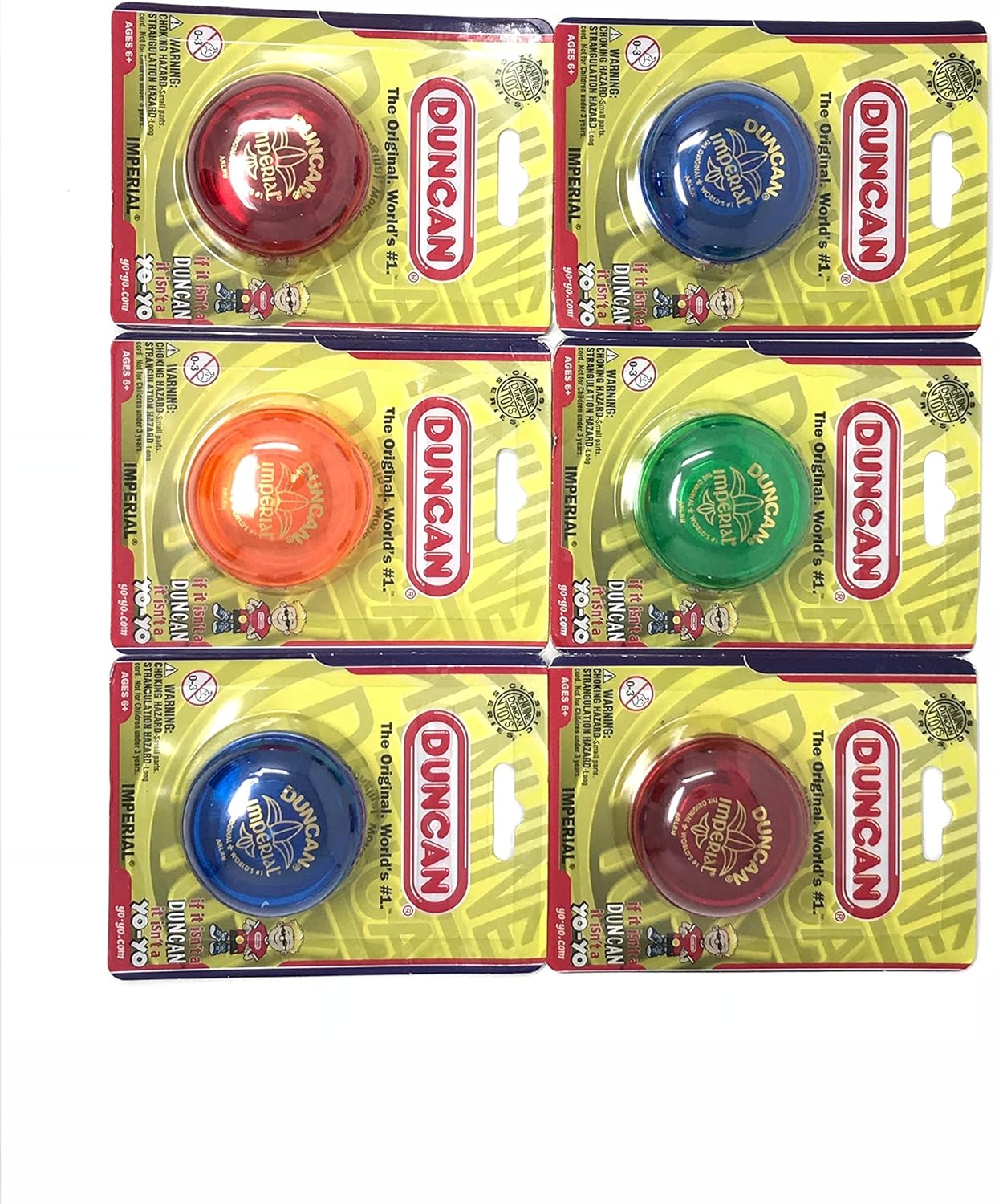 Duncan Yo-Yo Imperial Gift Set Bundle - 6 Pack (Assorted Colors)