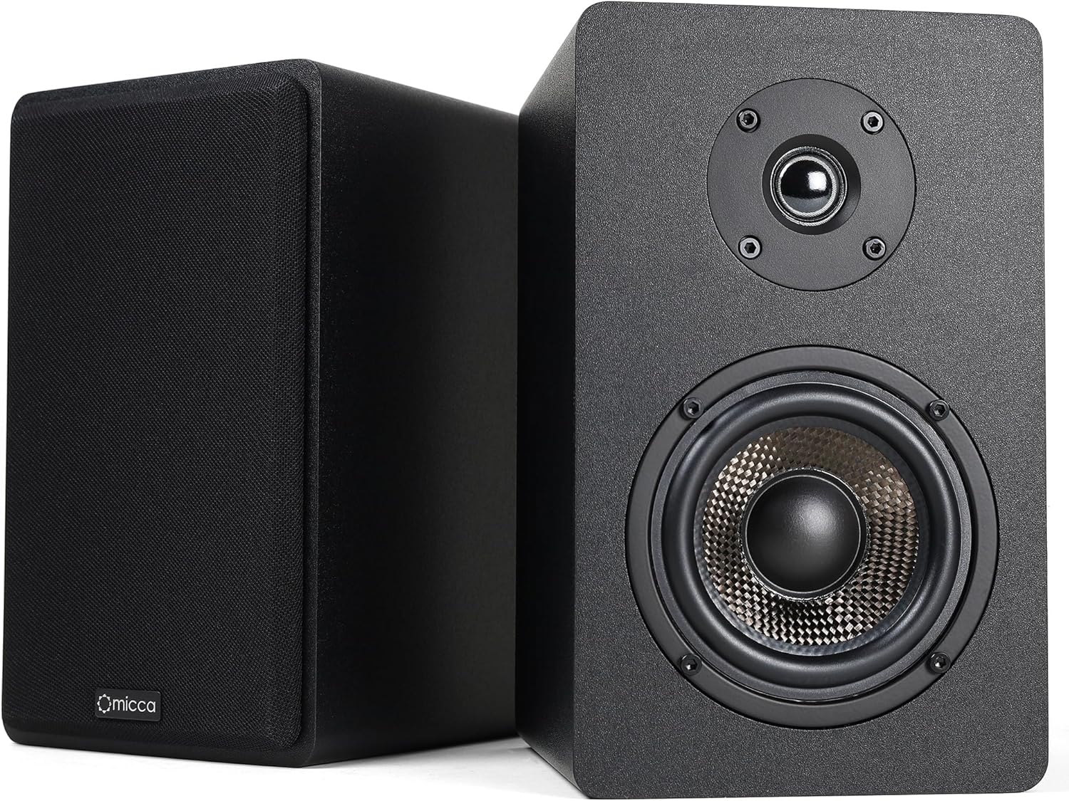 Micca MB42X Advanced Bookshelf Speakers for Home Theater Surround Sound, Stereo, and Passive Near Field Monitor, 2-Way (Black, Pair)