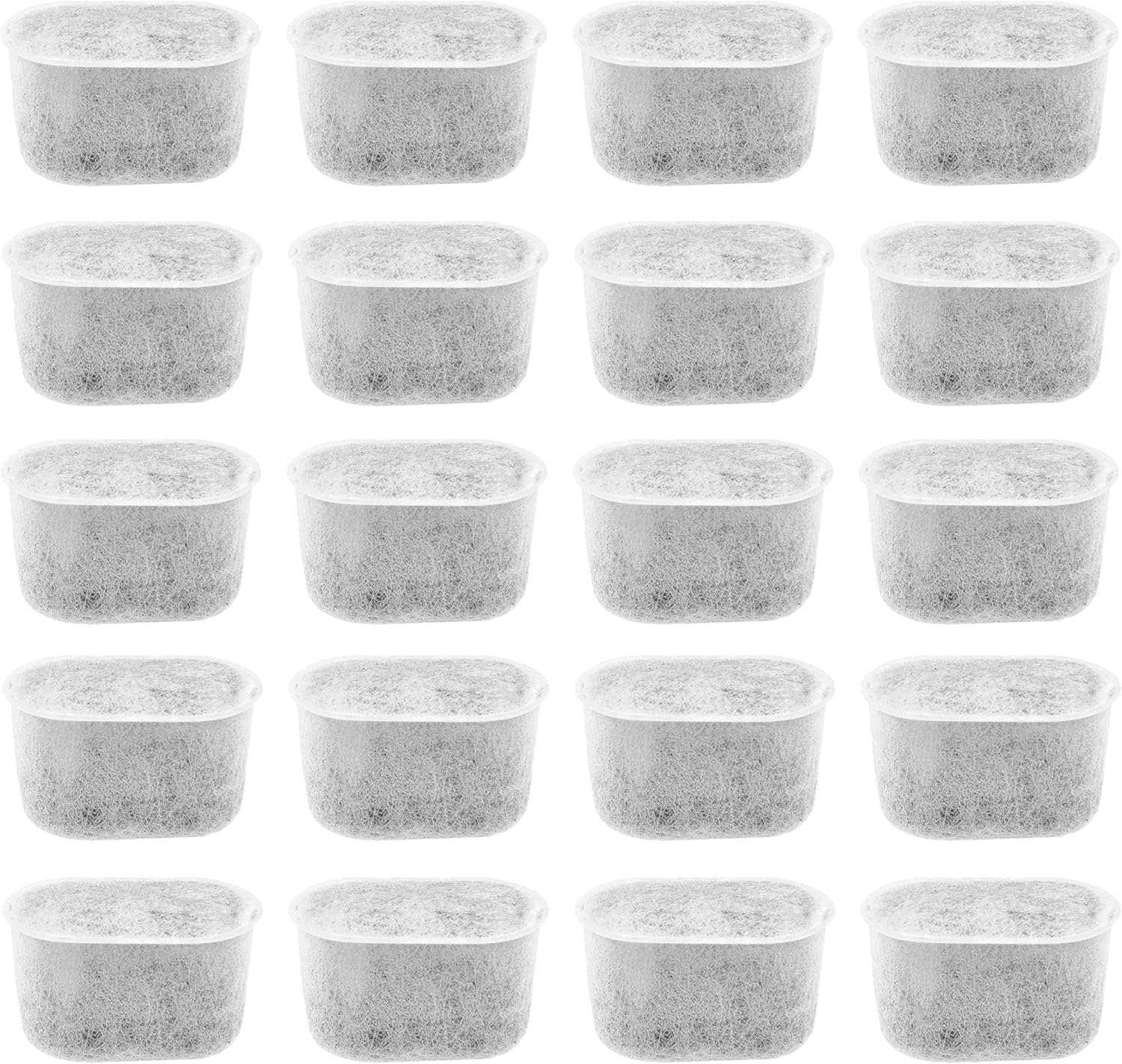 ECO-FUSED Replacement Charcoal Water Filter Compatible with Keurig 2.0 Models - 20 Pack - Extra Fine Grain - Fine Mesh Material - Long Lasting - For Improved Coffee Taste - Easy to Replace