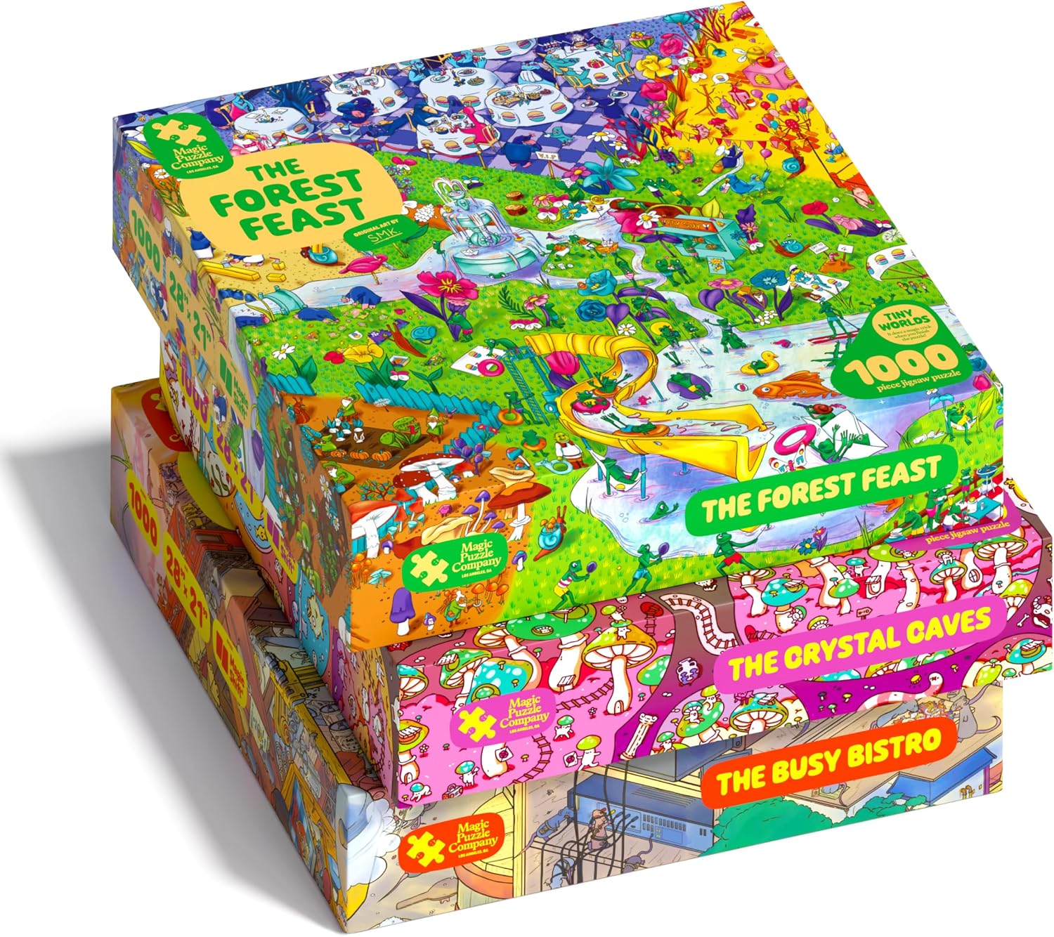 Magic Puzzle Company Series 2 Bundle • 3-Pack of 1000-Piece Jigsaw Puzzles