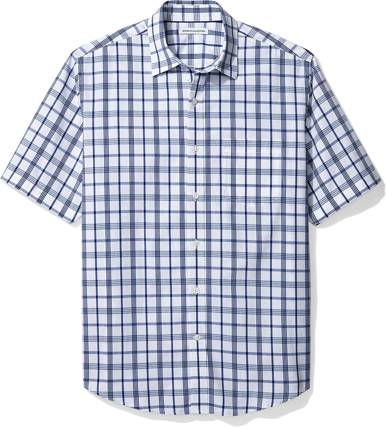 Amazon Essentials Men's Regular-Fit Short-Sleeve Poplin Shirt