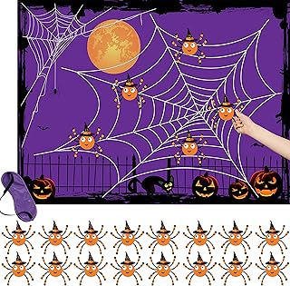 Halloween Pin The Spider on The Web Game for Kids Halloween Party Favors and Games Halloween Party Games Activities