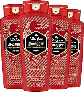 Old Spice Men's Body Wash Swagger Scent, 24/7 Shower Freshness, 16 Fl Oz (Pack of 4)
