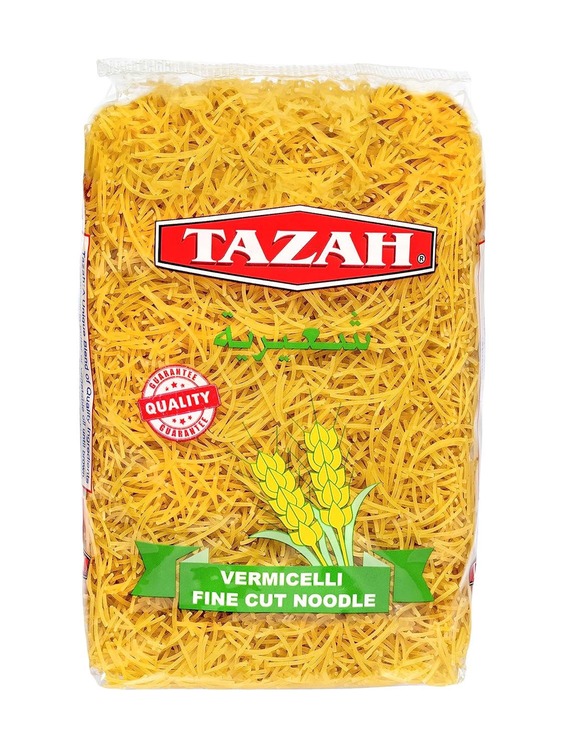 Tazah Vermicelli Noodles 15.87oz (450g) - Delicious, Nutritious, Quick-Cooking, Versatile Pasta - Ideal for Soups, Salads, Stir-Fry Dishes - Authentic Mediterranean Cuisine - Product of UAE